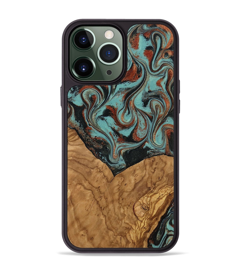 iPhone 13 Pro Max Wood Phone Case - Jarvis (Ancient Olive, 818657)