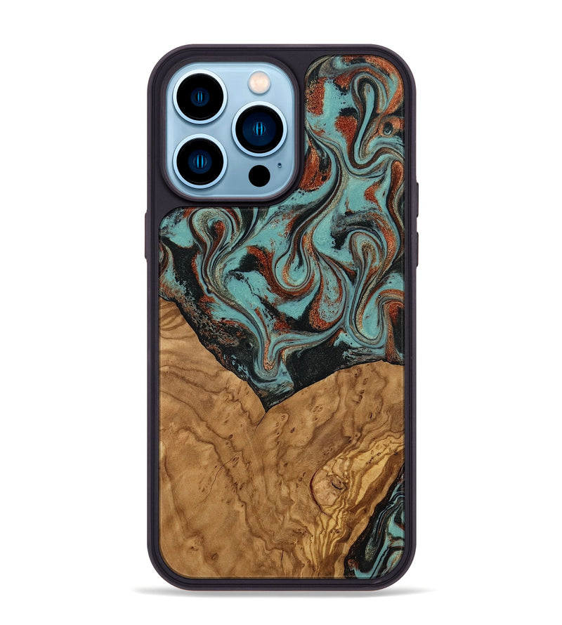 iPhone 14 Pro Max Wood Phone Case - Jarvis (Ancient Olive, 818657)