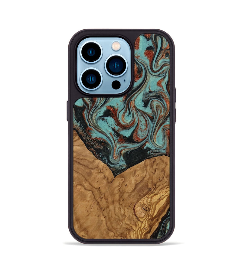 iPhone 14 Pro Wood Phone Case - Jarvis (Ancient Olive, 818657)