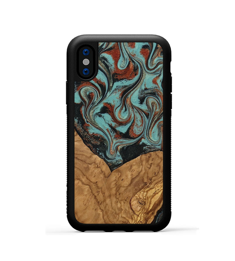 iPhone Xs Wood Phone Case - Jarvis (Ancient Olive, 818657)