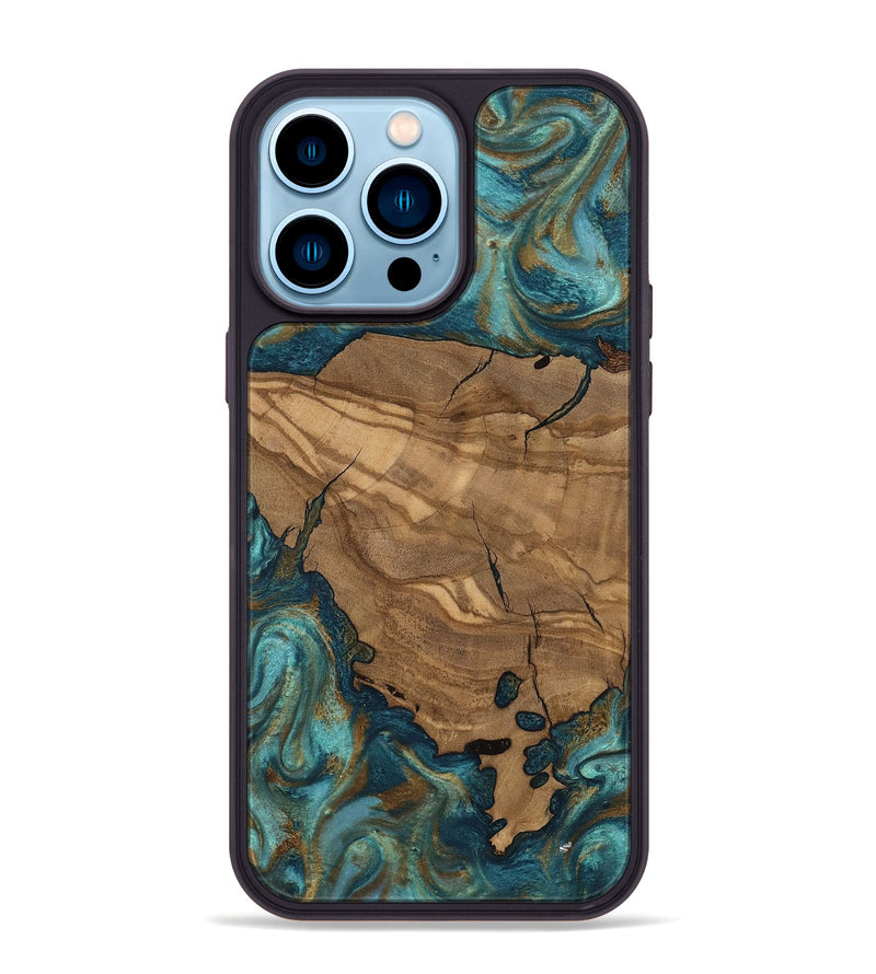 iPhone 14 Pro Max Wood Phone Case - Leanna (Ancient Olive, 818659)