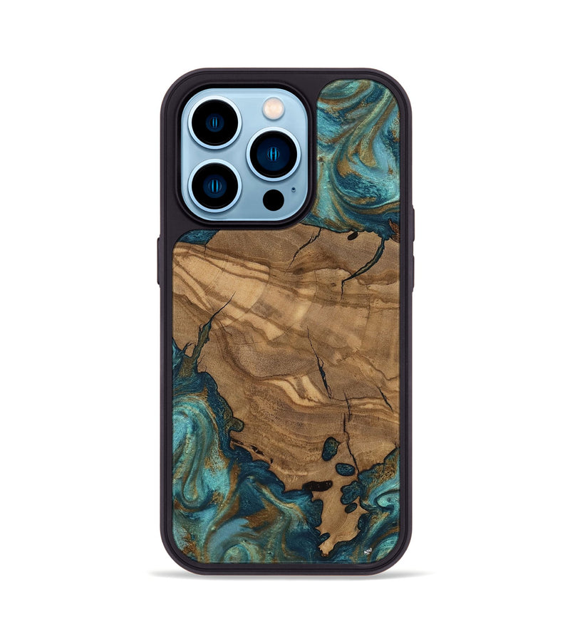 iPhone 14 Pro Wood Phone Case - Leanna (Ancient Olive, 818659)