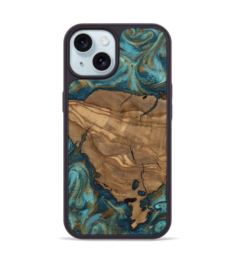 iPhone 15 Wood Phone Case - Leanna (Ancient Olive, 818659)