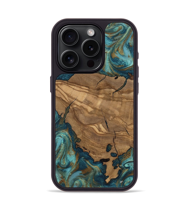 iPhone 15 Pro Wood Phone Case - Leanna (Ancient Olive, 818659)