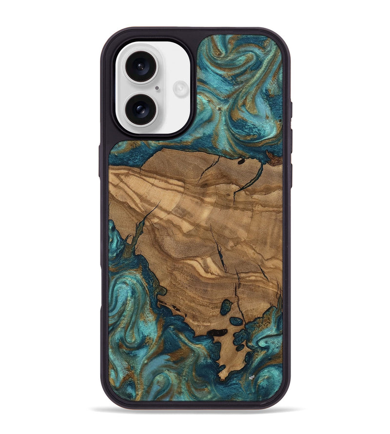 iPhone 16 Plus Wood Phone Case - Leanna (Ancient Olive, 818659)