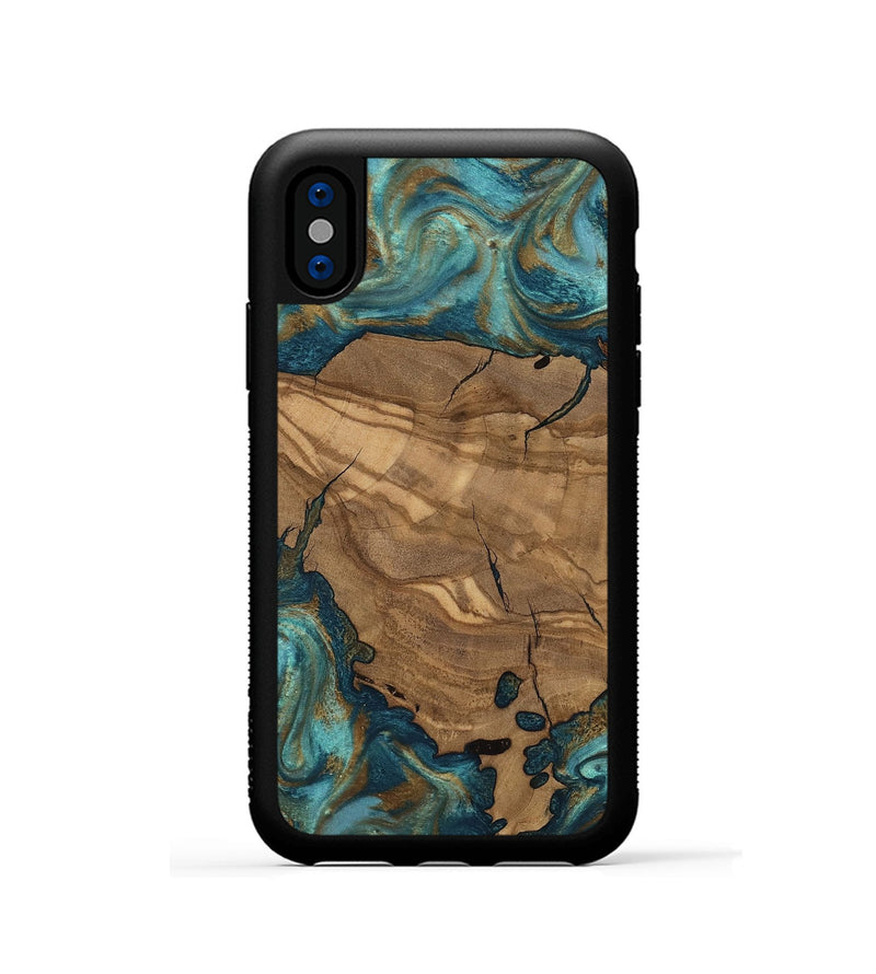 iPhone Xs Wood Phone Case - Leanna (Ancient Olive, 818659)