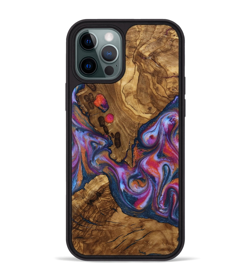 iPhone 12 Pro Max Wood Phone Case - Lylah (Ancient Olive, 818660)