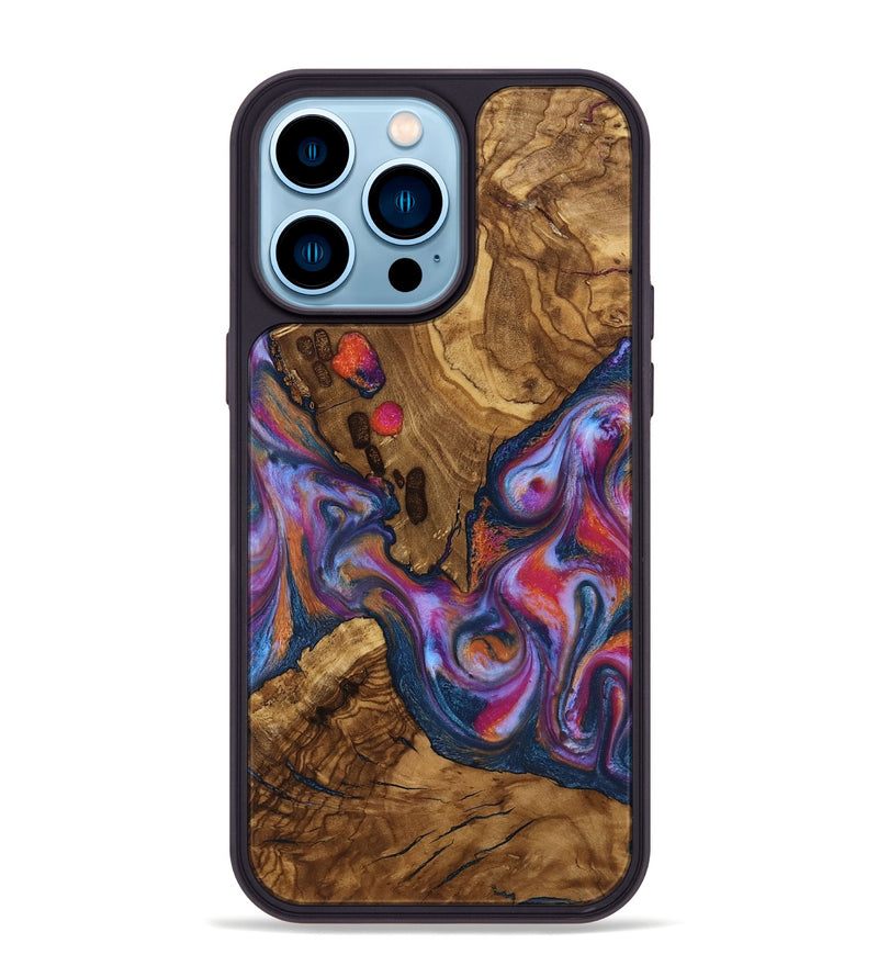 iPhone 14 Pro Max Wood Phone Case - Lylah (Ancient Olive, 818660)