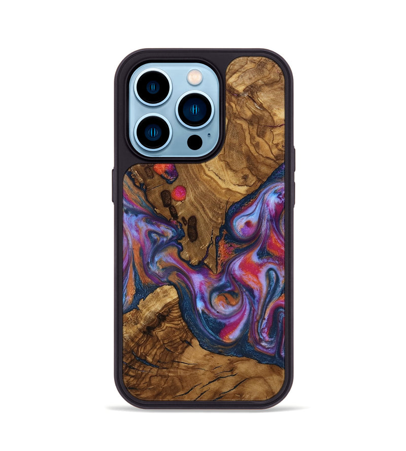 iPhone 14 Pro Wood Phone Case - Lylah (Ancient Olive, 818660)