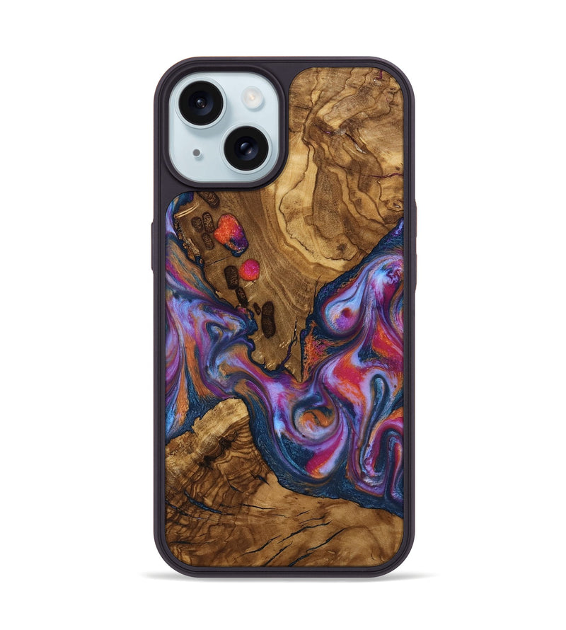 iPhone 15 Wood Phone Case - Lylah (Ancient Olive, 818660)
