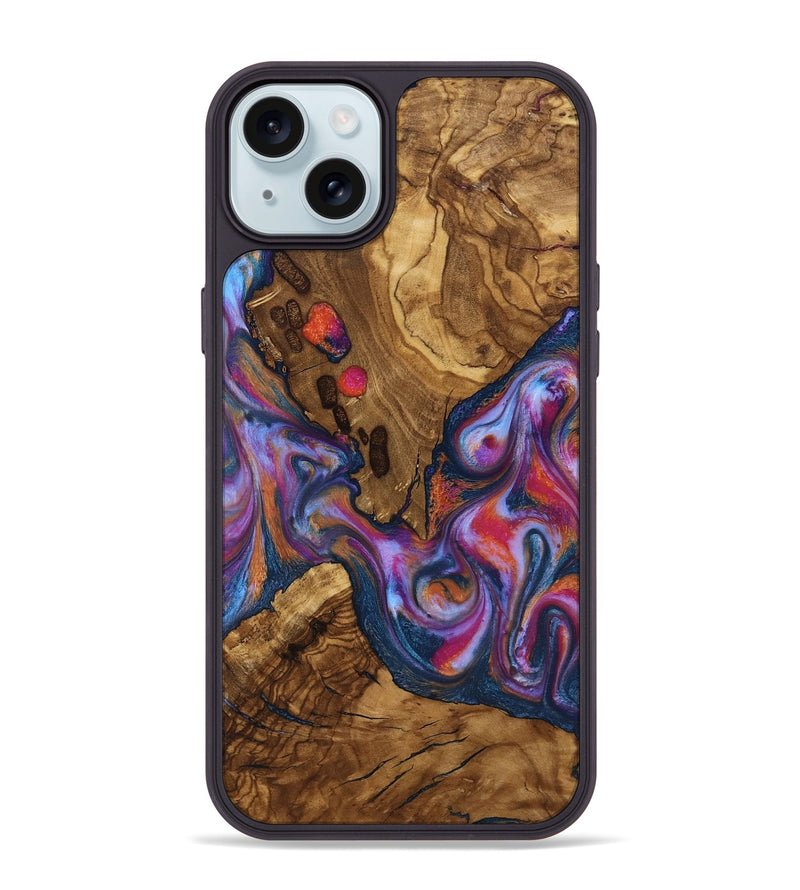 iPhone 15 Plus Wood Phone Case - Lylah (Ancient Olive, 818660)
