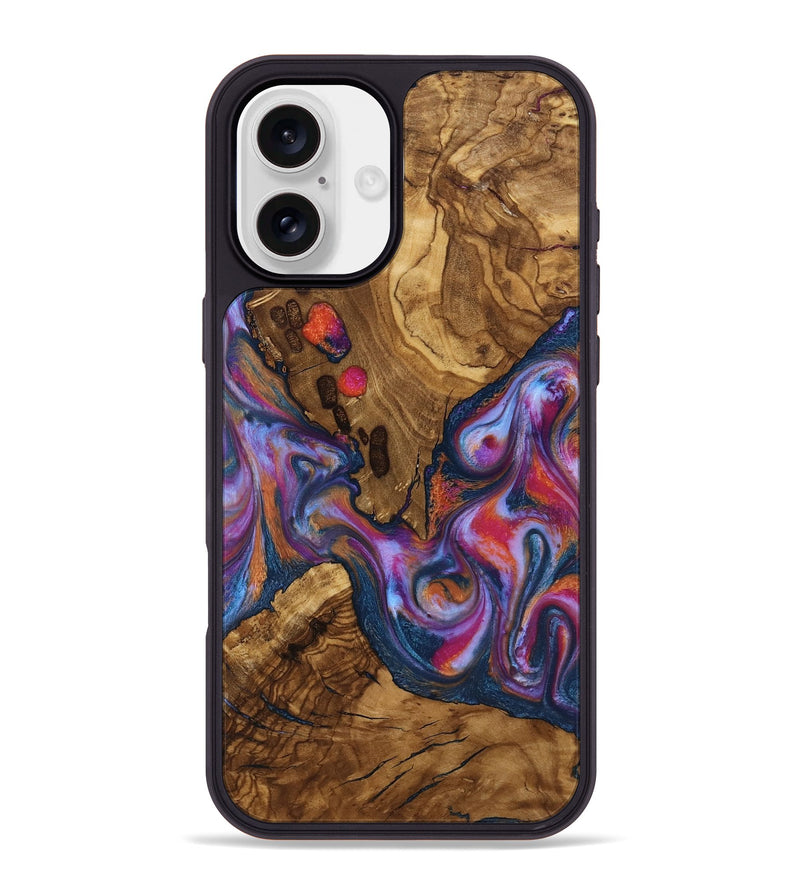 iPhone 16 Plus Wood Phone Case - Lylah (Ancient Olive, 818660)