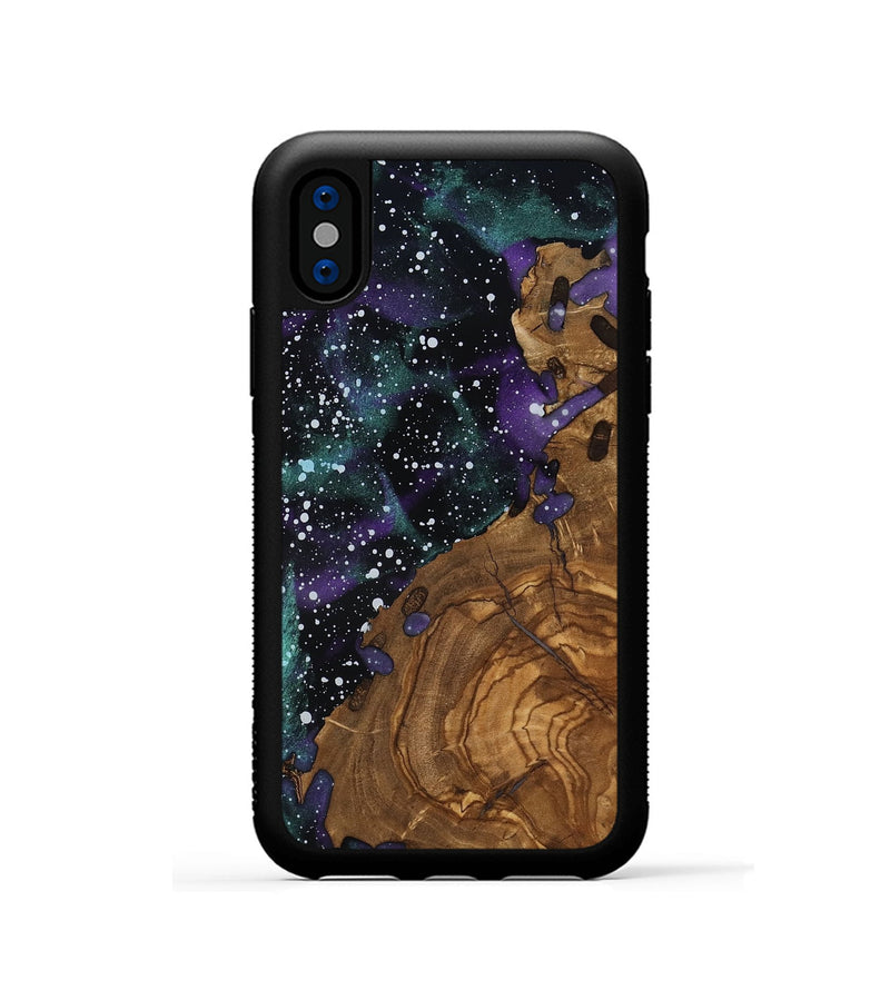 iPhone Xs Wood Phone Case - Porsha (Ancient Olive, 818661)