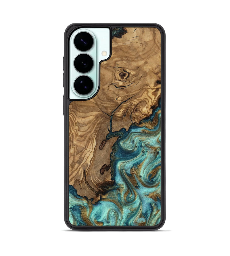 Galaxy S26 Plus Wood Phone Case - Erik (Teal & Gold, 818663)
