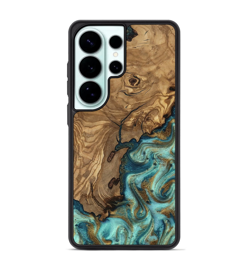 Galaxy S26 Ultra Wood Phone Case - Erik (Teal & Gold, 818663)