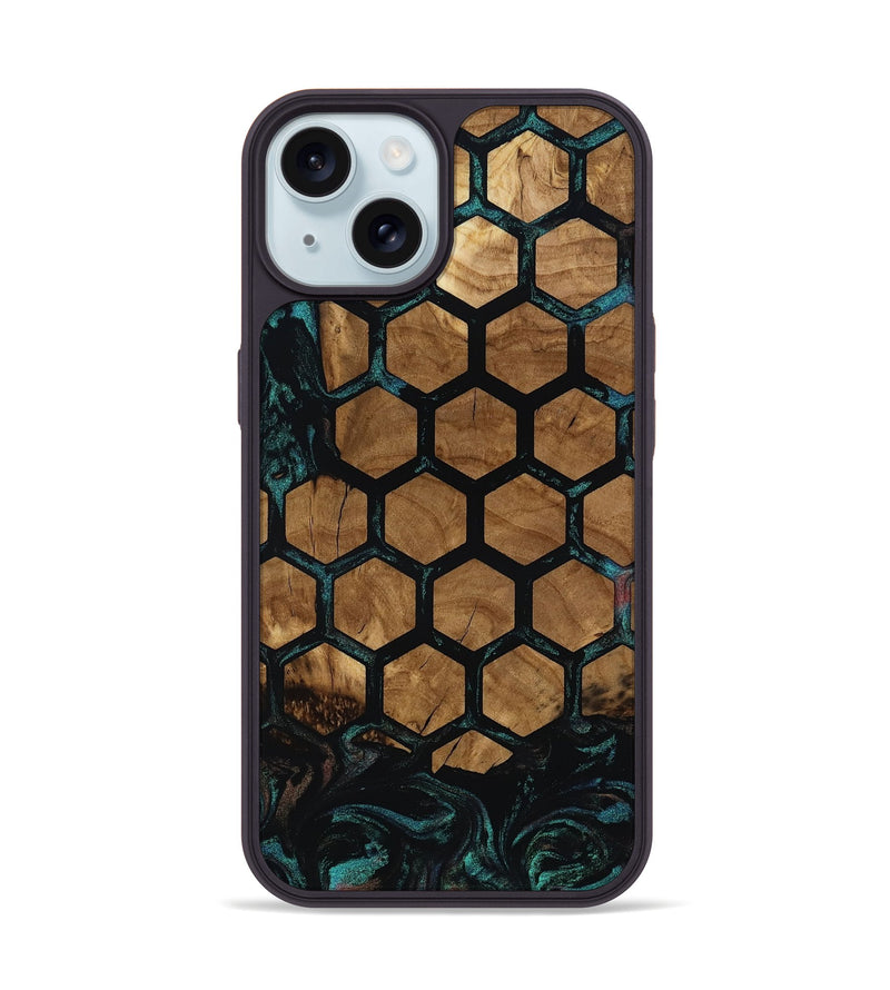 iPhone 15 Wood Phone Case - Meghan (Ancient Olive, 818664)