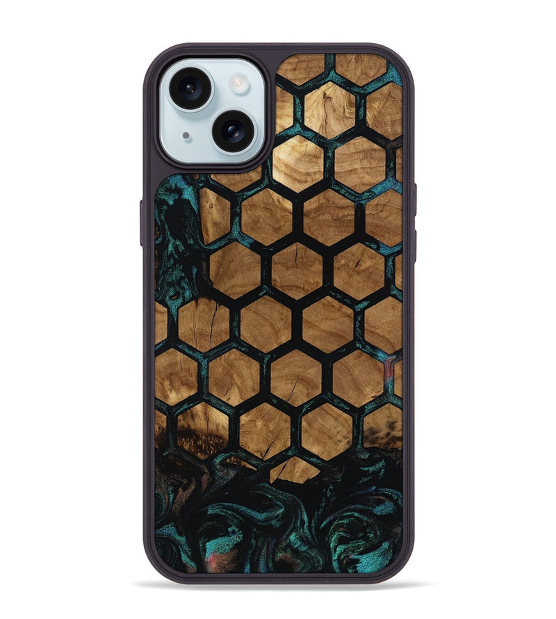 iPhone 15 Plus Wood Phone Case - Meghan (Ancient Olive, 818664)