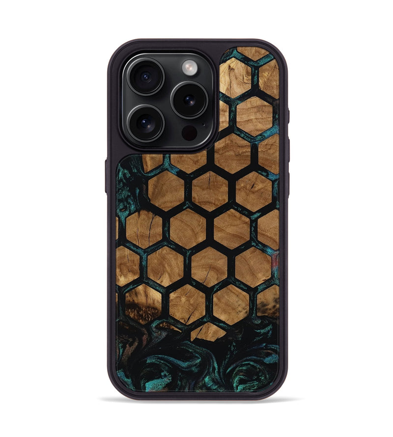 iPhone 15 Pro Wood Phone Case - Meghan (Ancient Olive, 818664)