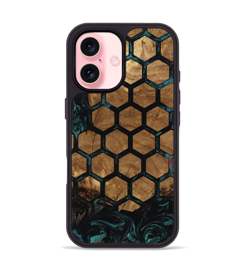 iPhone 16 Wood Phone Case - Meghan (Ancient Olive, 818664)