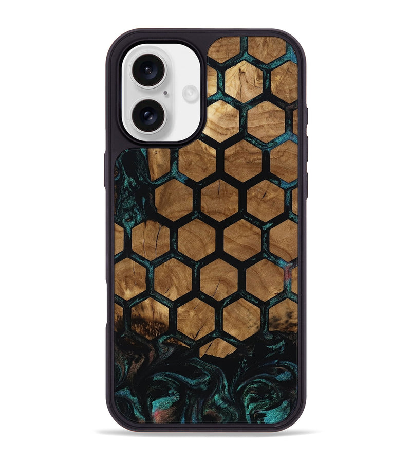 iPhone 16 Plus Wood Phone Case - Meghan (Ancient Olive, 818664)