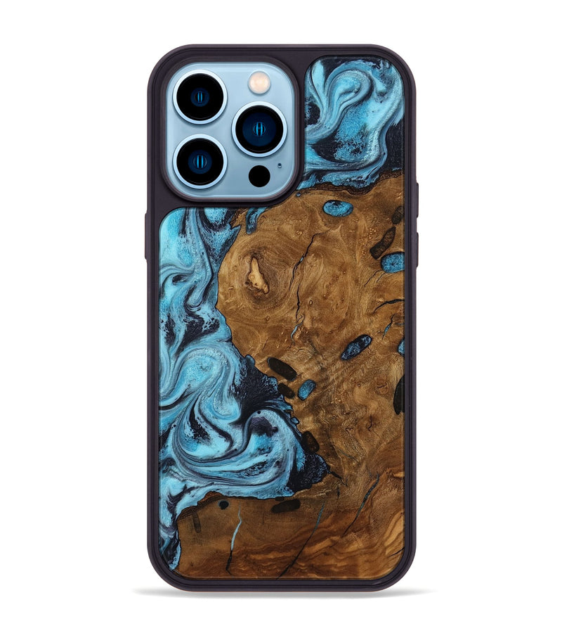 iPhone 14 Pro Max Wood Phone Case - Trisha (Ancient Olive, 818668)