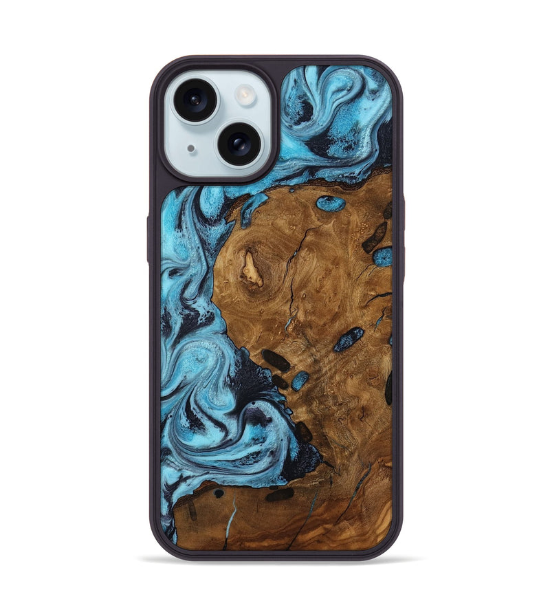 iPhone 15 Wood Phone Case - Trisha (Ancient Olive, 818668)