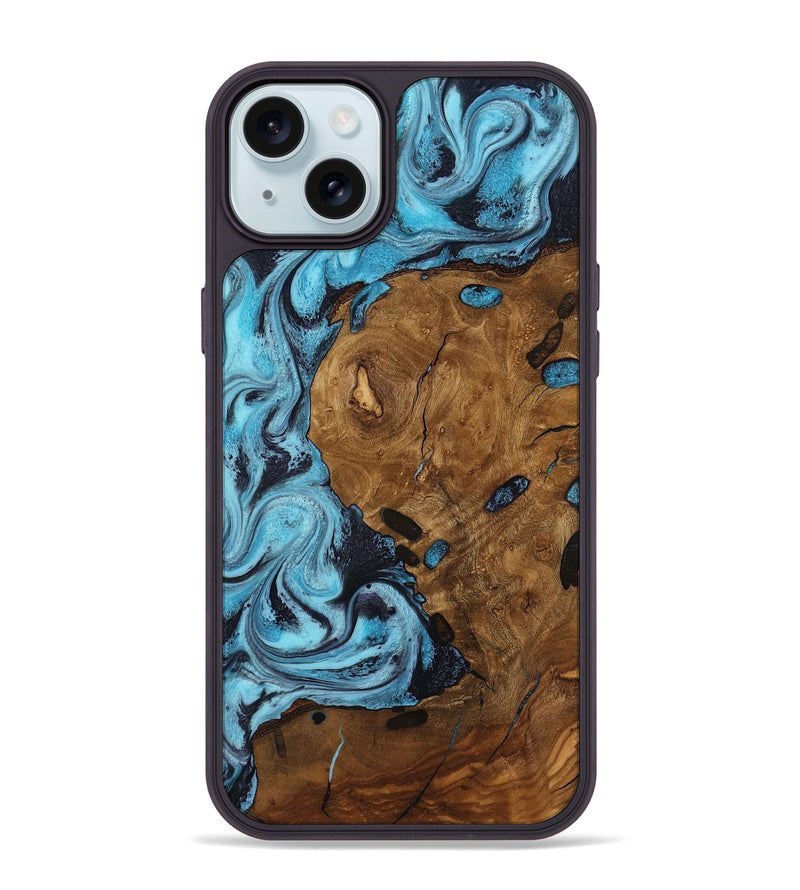 iPhone 15 Plus Wood Phone Case - Trisha (Ancient Olive, 818668)