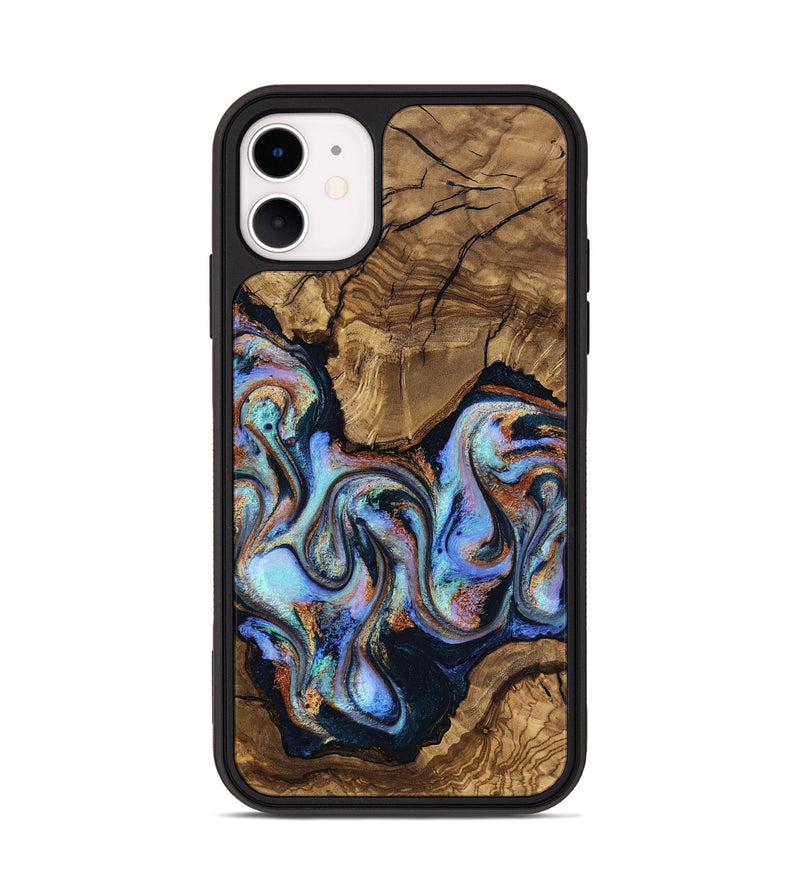 iPhone 11 Wood Phone Case - Avianna (Ancient Olive, 818669)