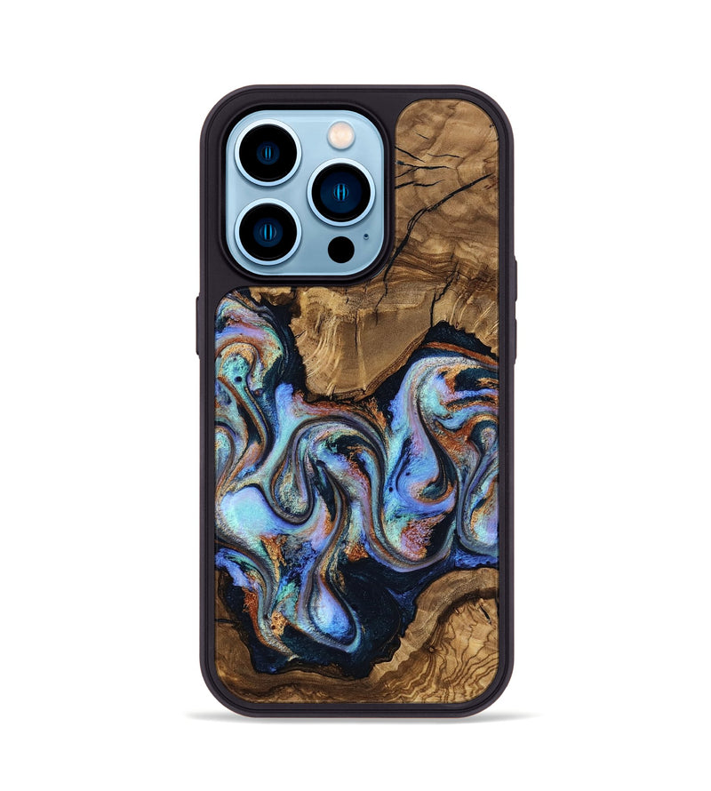 iPhone 14 Pro Wood Phone Case - Avianna (Ancient Olive, 818669)