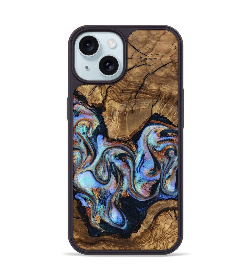 iPhone 15 Wood Phone Case - Avianna (Ancient Olive, 818669)