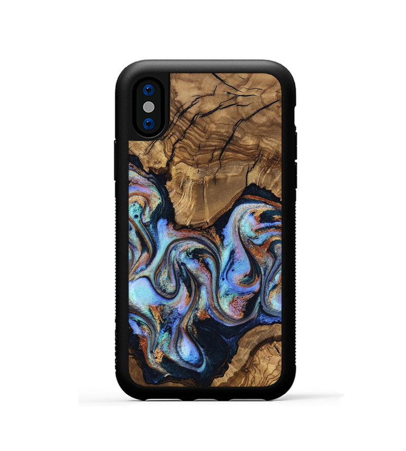 iPhone Xs Wood Phone Case - Avianna (Ancient Olive, 818669)