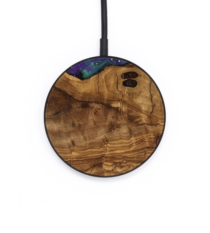Circle Wood Wireless Charger - Joann (Ancient Olive, 818670)