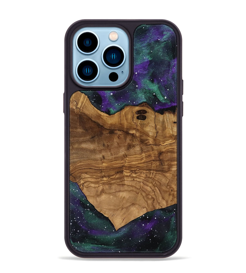 iPhone 14 Pro Max Wood Phone Case - Joann (Ancient Olive, 818670)