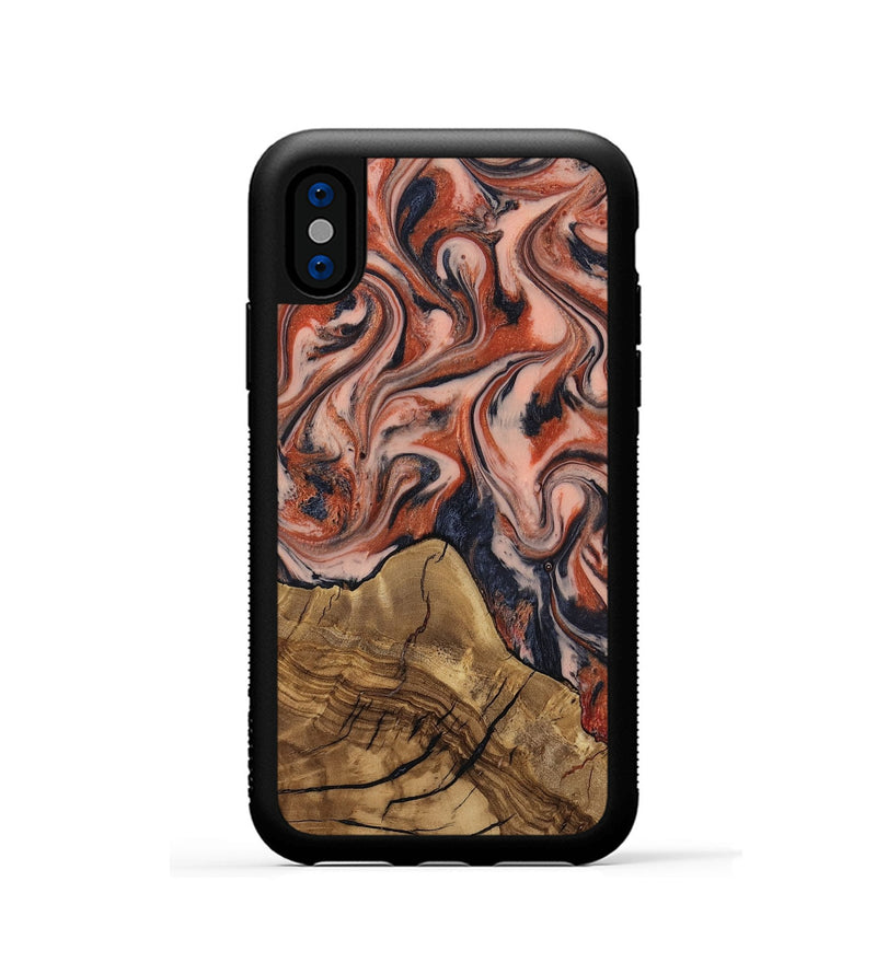 iPhone Xs Wood Phone Case - Ardith (Ancient Olive, 818672)