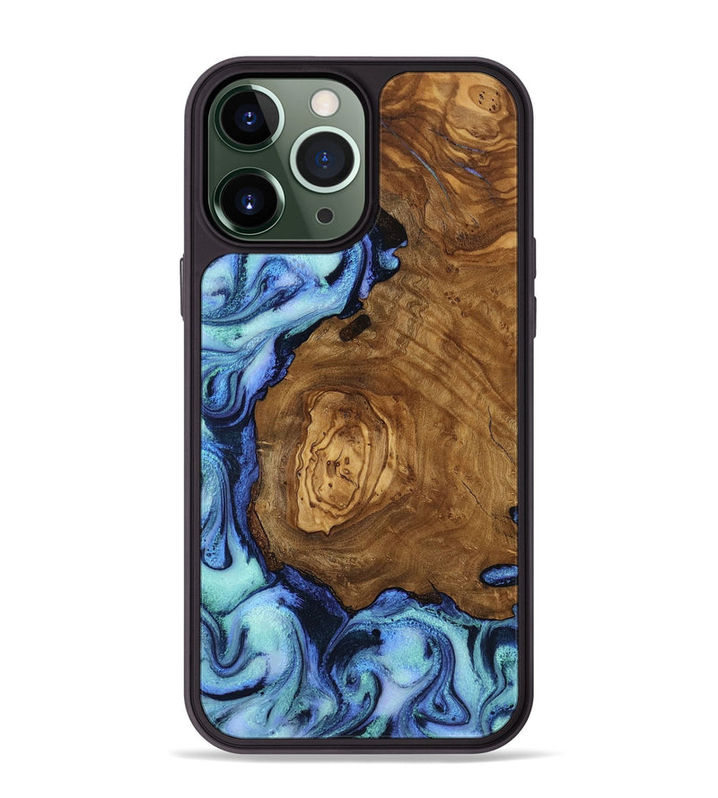 iPhone 13 Pro Max Wood Phone Case - Wren (Ancient Olive, 818673)