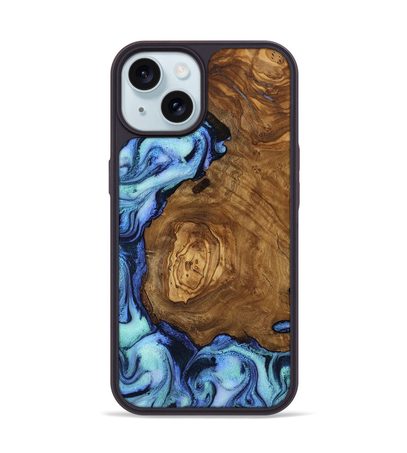 iPhone 15 Wood Phone Case - Wren (Ancient Olive, 818673)