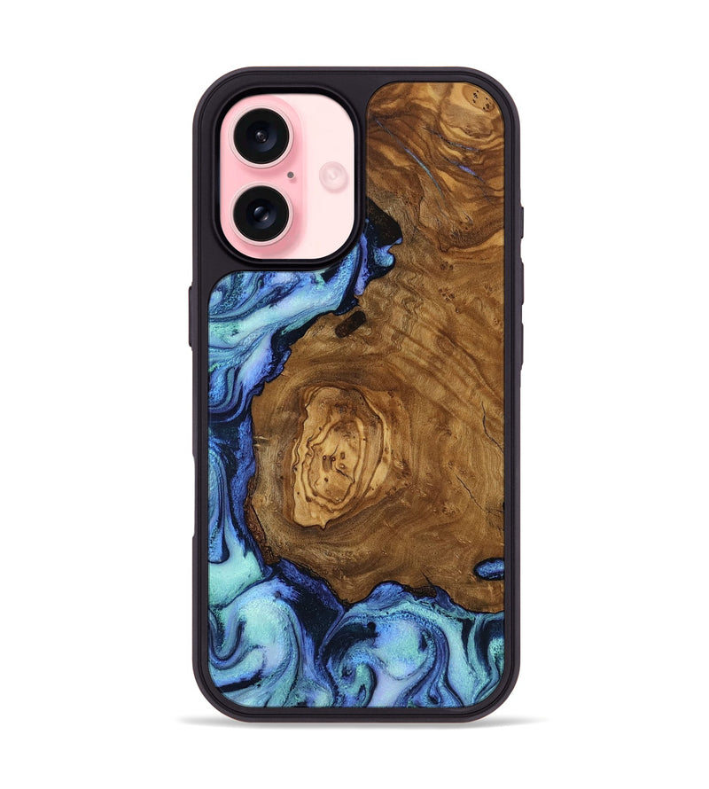 iPhone 16 Wood Phone Case - Wren (Ancient Olive, 818673)