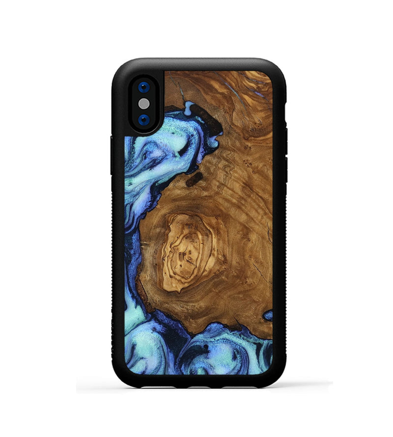 iPhone Xs Wood Phone Case - Wren (Ancient Olive, 818673)