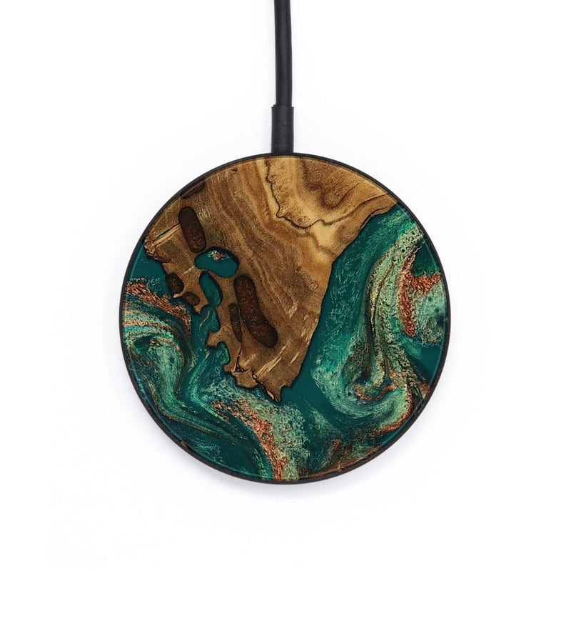 Circle Wood Wireless Charger - Judson (Ancient Olive, 818675)