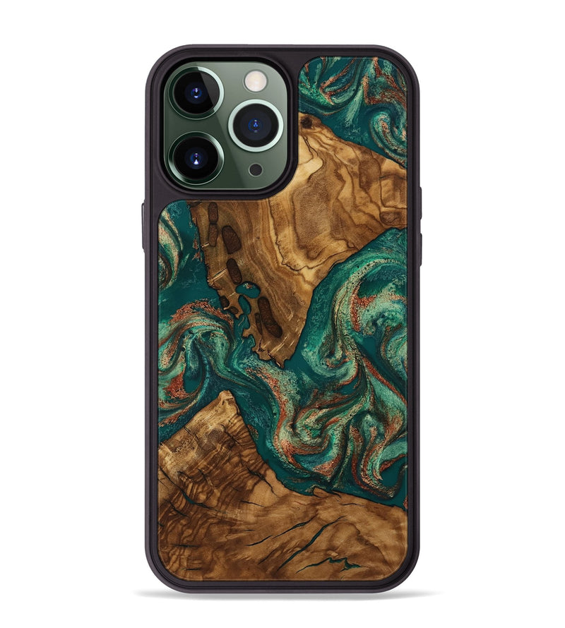 iPhone 13 Pro Max Wood Phone Case - Judson (Ancient Olive, 818675)