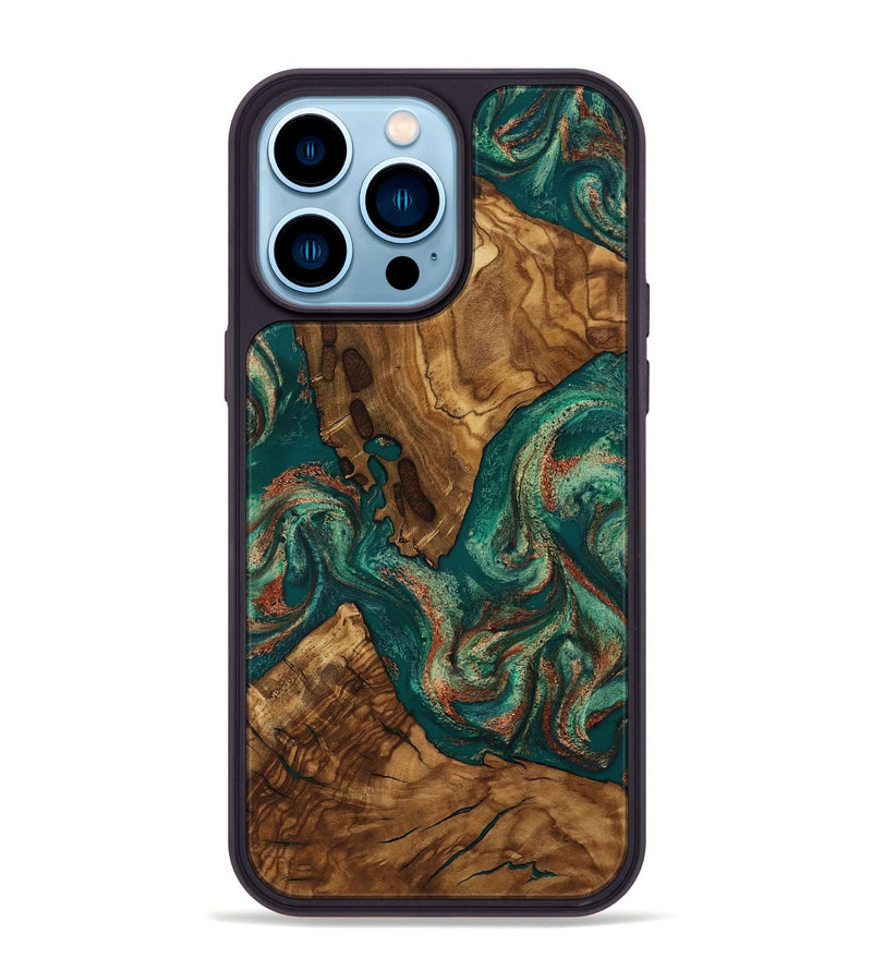 iPhone 14 Pro Max Wood Phone Case - Judson (Ancient Olive, 818675)