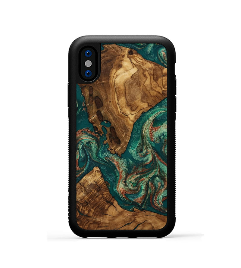 iPhone Xs Wood Phone Case - Judson (Ancient Olive, 818675)