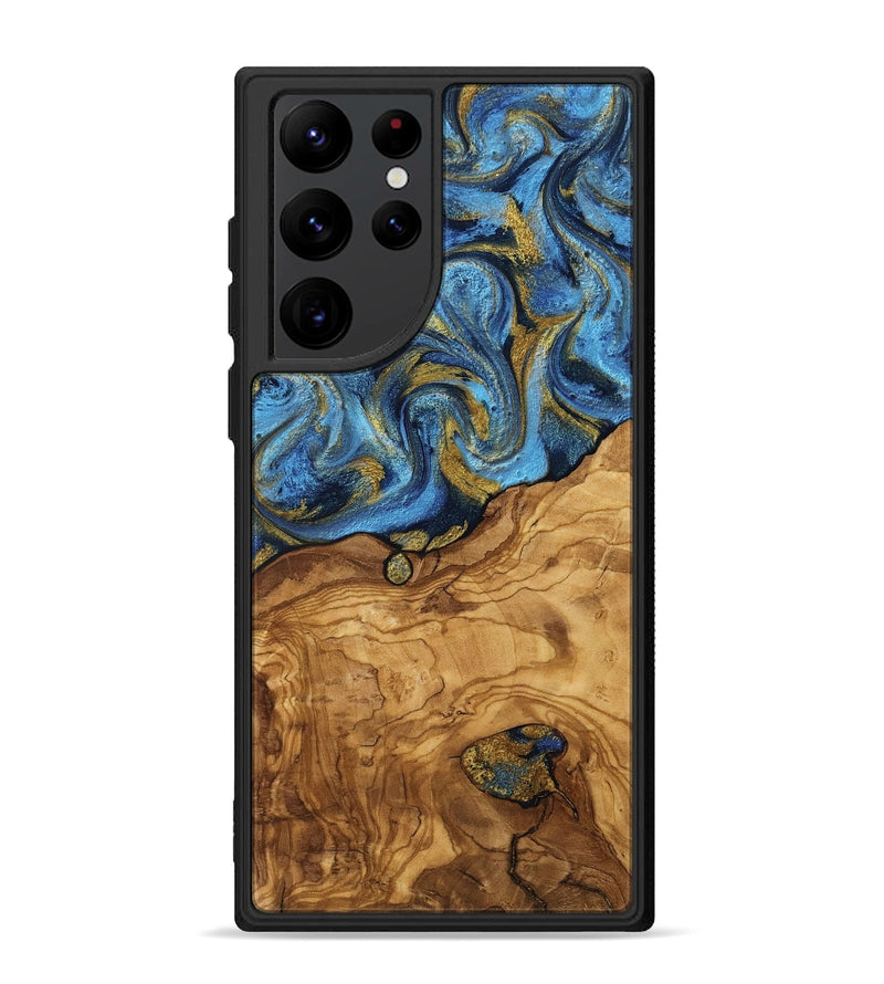 Galaxy S22 Ultra Wood Phone Case - Marlen (Ancient Olive, 818680)