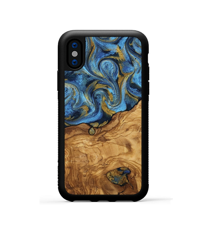 iPhone Xs Wood Phone Case - Marlen (Ancient Olive, 818680)