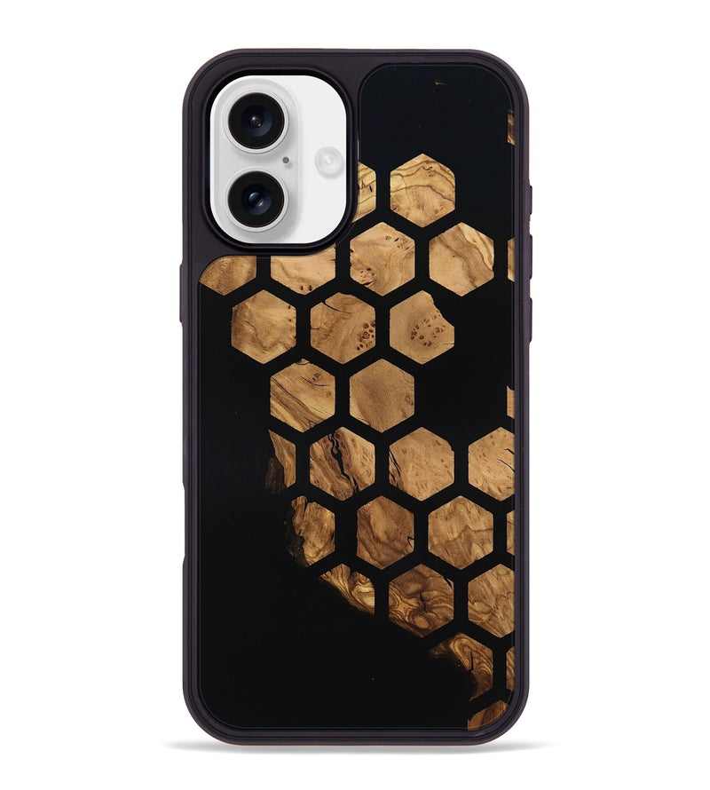 iPhone 16 Plus Wood Phone Case - Alison (Ancient Olive, 818681)