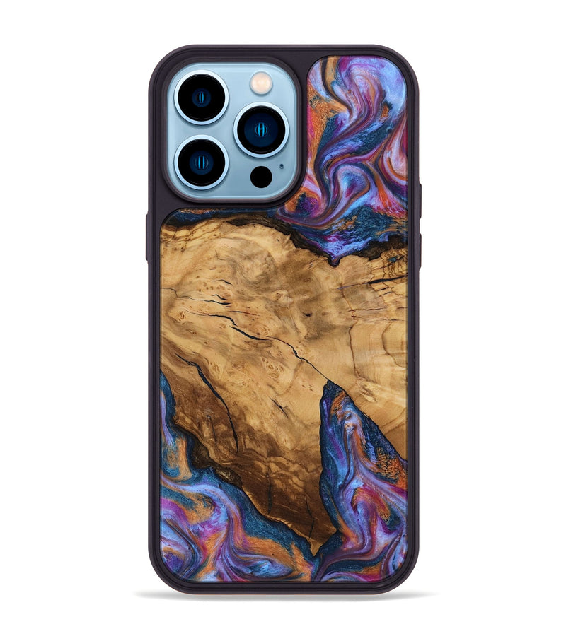 iPhone 14 Pro Max Wood Phone Case - Hubert (Ancient Olive, 818686)