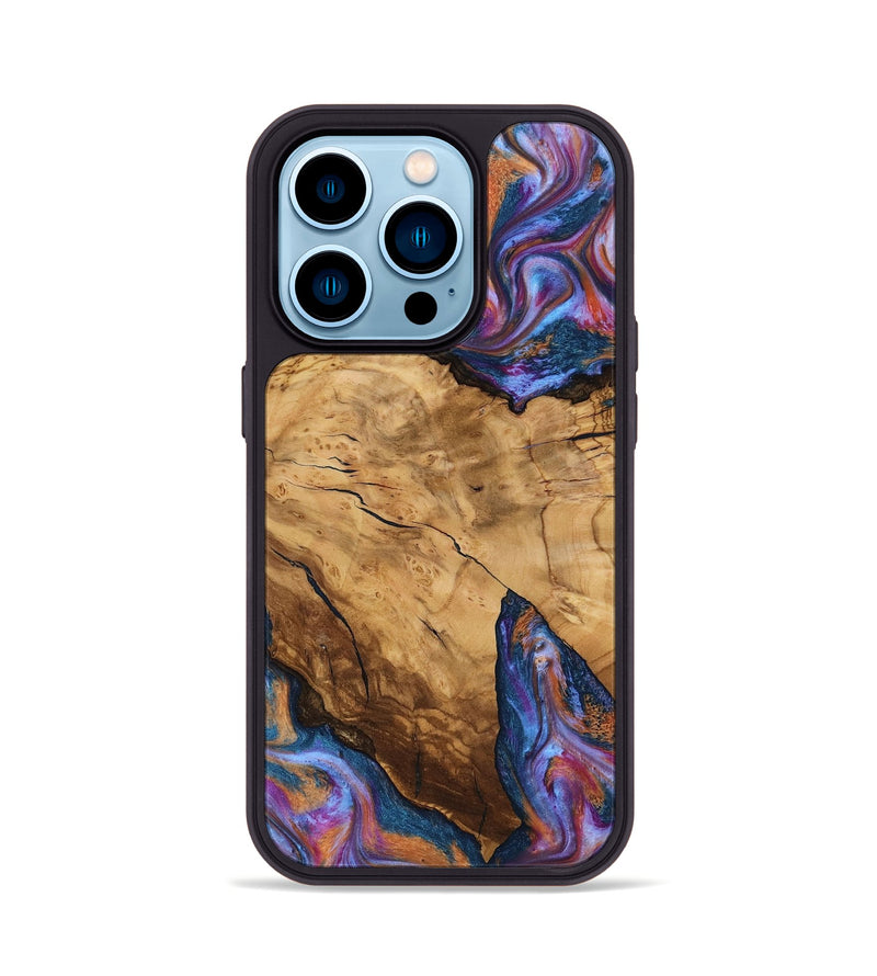 iPhone 14 Pro Wood Phone Case - Hubert (Ancient Olive, 818686)