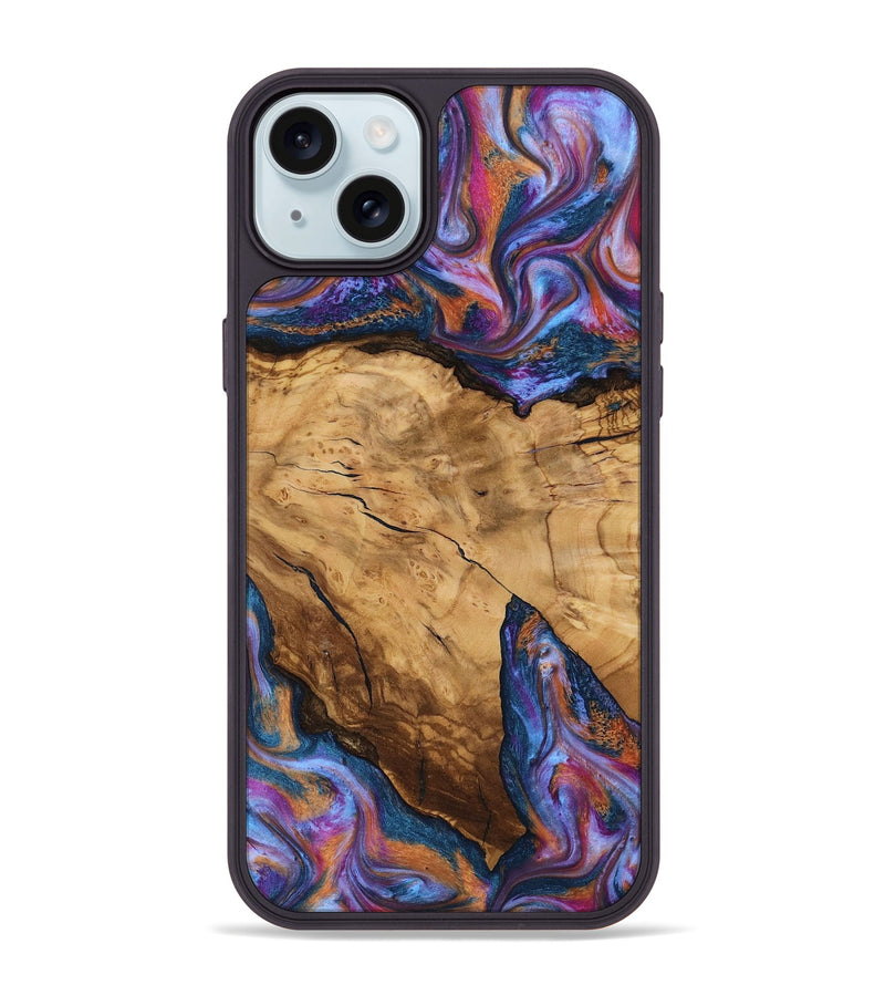 iPhone 15 Plus Wood Phone Case - Hubert (Ancient Olive, 818686)