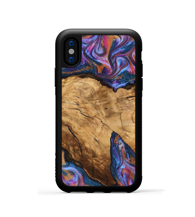 iPhone Xs Wood Phone Case - Hubert (Ancient Olive, 818686)