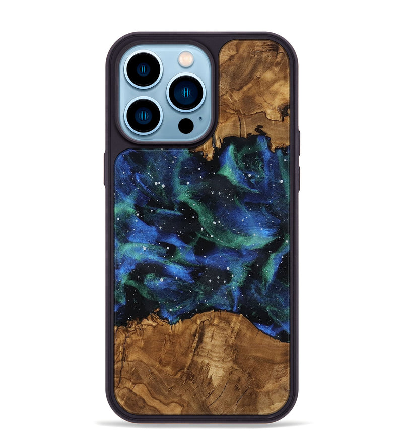 iPhone 14 Pro Max Wood Phone Case - Maryann (Ancient Olive, 818689)